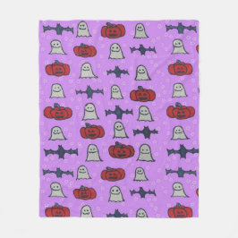 Lila Halloween-Spaß Fleecedecke