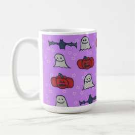 Lila Halloween-Spaß Kaffeetasse