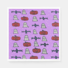 Lila Halloween-Spaß Serviette