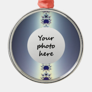 Lila Halsketten-Weihnachtsbaumschmuck Silbernes Ornament