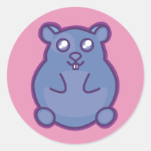Lila Hamsteraufkleber