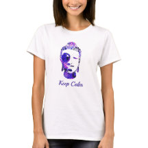 Lila Hand gezeichnete motivierend Buddha-Silhouett