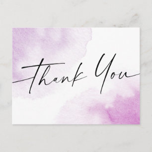 Lila, handgeschriebenes Skript von Aquarell vielen Postkarte