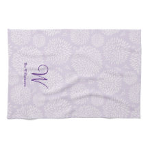 Lila handgezeichnet Blume Monogramm