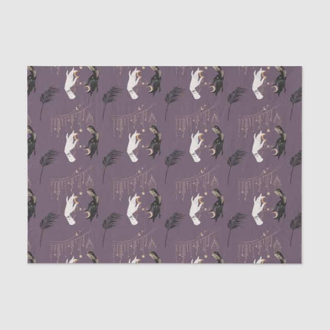 Lila Hands Moon (Design 3 der Lila Serie) Seidenpapier (Vorderseite)