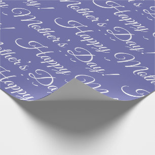 Lila Happy Mother's Day Script Holiday Wrapping  Geschenkpapier