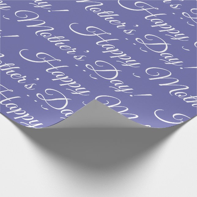Lila Happy Mother's Day Script Holiday Wrapping  Geschenkpapier (Ecke)