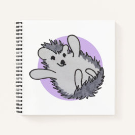 Lila Happy Niedlich Igel Notizbuch