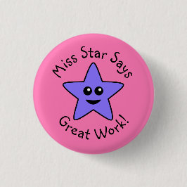 Lila Happy Star - großartige Arbeitstaste Button