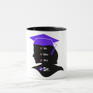 Lila Hat Miss Dr. Design für den neuen Hochschulab Tasse