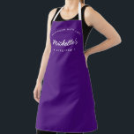 Lila Haus mit Liebe Custom Küche Schürze<br><div class="desc">Lasst uns backen. Passen Sie den Namen auf dieser personalisierten Schürze an. Hier in Rot mit weißer Typografie in einer stilvollen Behandlung. Ermuntern Sie den Süßbäcker in Ihrem Leben, einen kleinen Geschäftsbäckereibesitzer mit einem besonderen Geschenk. Ideal zum Backen dieser leckeren Goodies, Leckereien, Kuchen, Kekse und vieles mehr. Mit den Worten...</div>