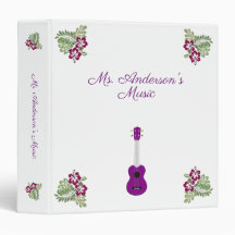 Lila hawaiianischer Hibiskus Blume Ukulele Music