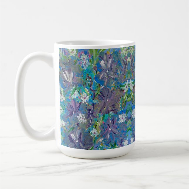 Lila Haze Floral Coffee Tasse (Links)
