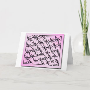 Lila Haze Maze Feiertagskarte