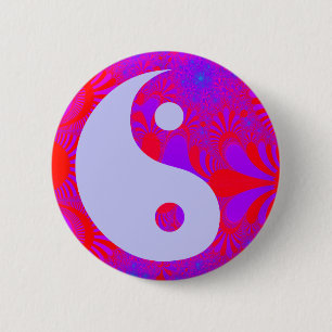 Lila Haze Yin und Yang Button