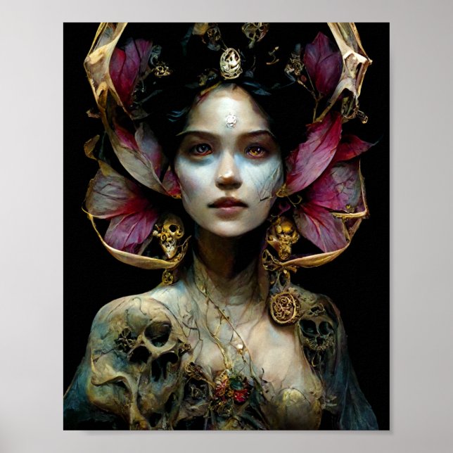 Lila Headdress Fantasy Art Poster (Vorne)