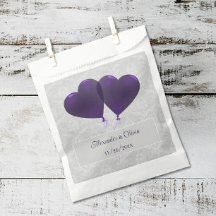 Lila Heart Balloons Gastgeschenk Hochzeit Bag Geschenktütchen