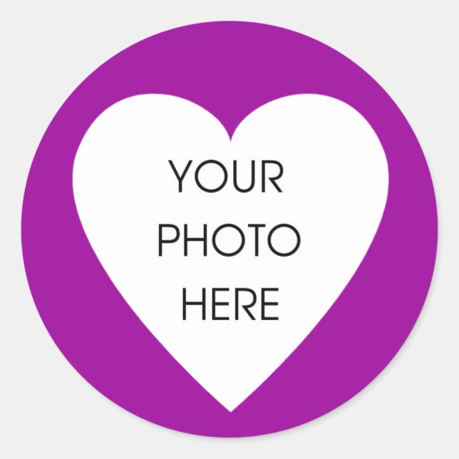 Lila Heart Border Stickers (Vorderseite)
