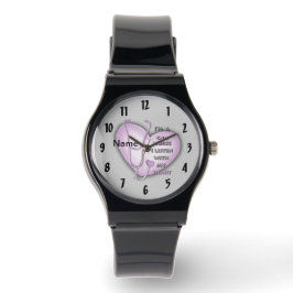 Lila Heart CNA Nurse Armbanduhr