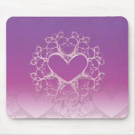 Lila Heart Mousepad