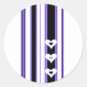 Lila Heart Stickers