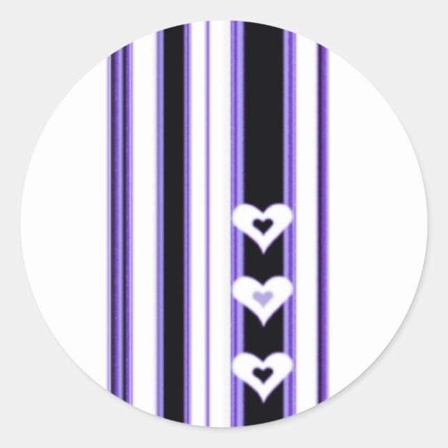 Lila Heart Stickers (Vorderseite)