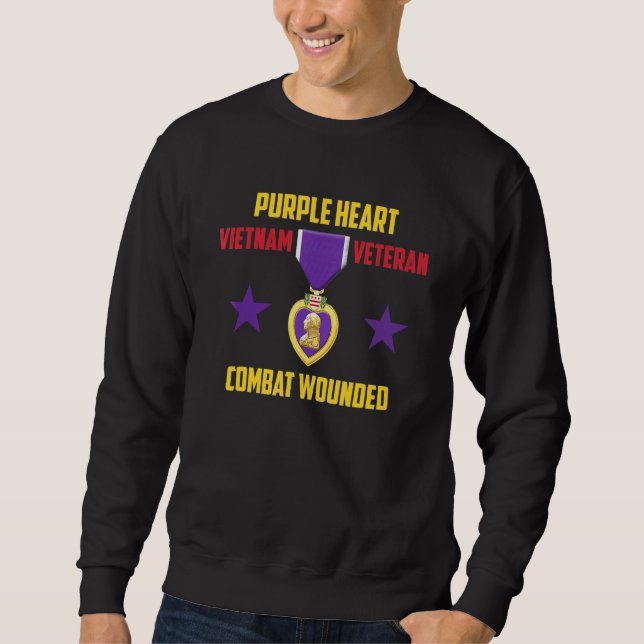 Lila Heart Vietnam Veteran Sweatshirt (Vorderseite)