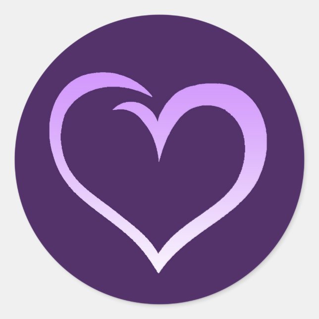 Lila Heftlogosticker Runder Aufkleber (Vorderseite)