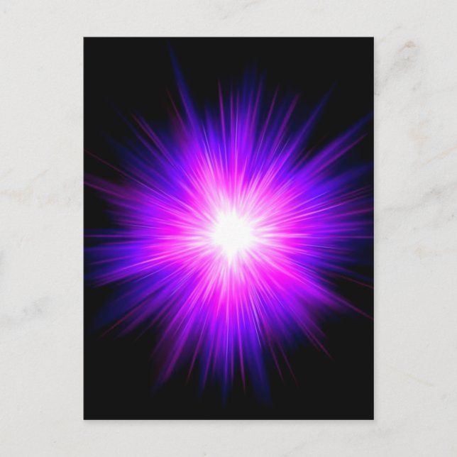 Lila heilende Flamme Reiki göttliche Energie Postkarte (Vorderseite)