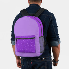 Lila, helle violette Farbe Bedruckter Rucksack