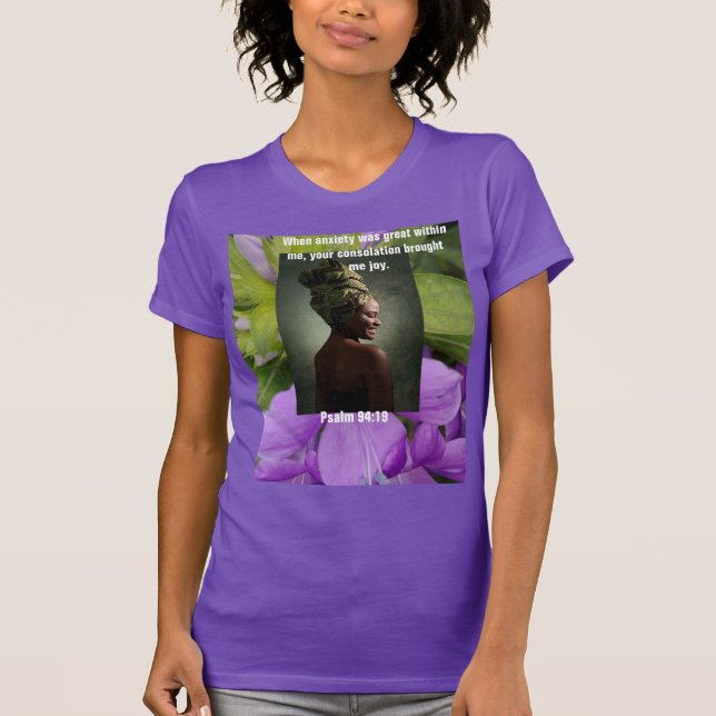 lila, Hemd, Frauen, Gebet, Inspiration, T-Shirt (Vorderseite)