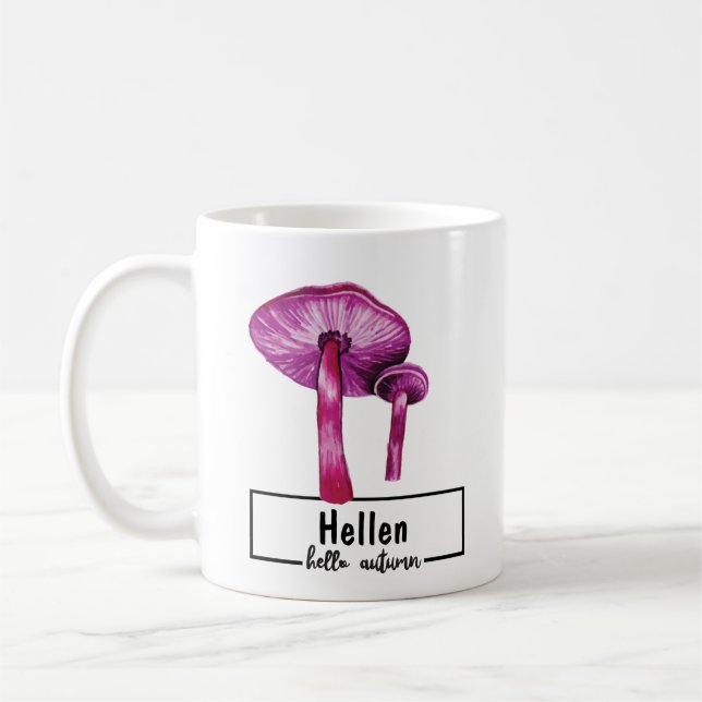Lila Herbst Mushroom Kaffeetasse (Links)