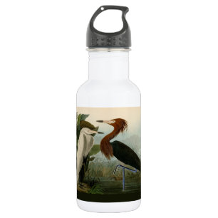 Lila Heron Audubon Bird Wildlife Painting Edelstahlflasche