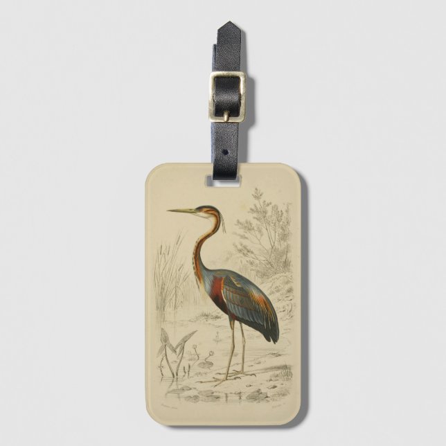 Lila Heron Tracks Edouard Print Gepäckanhänger (Vorderseite Vertikal)