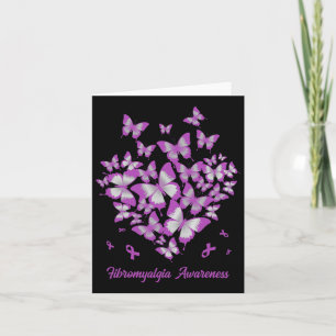 Lila Herz-Band-Fibromyalgie-Bewusstseinswarter Karte