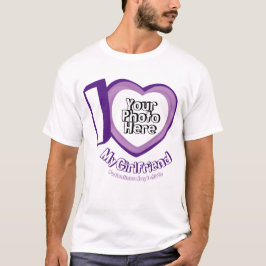Lila Herz Foto I Liebe Meine Freundin T-Shirt