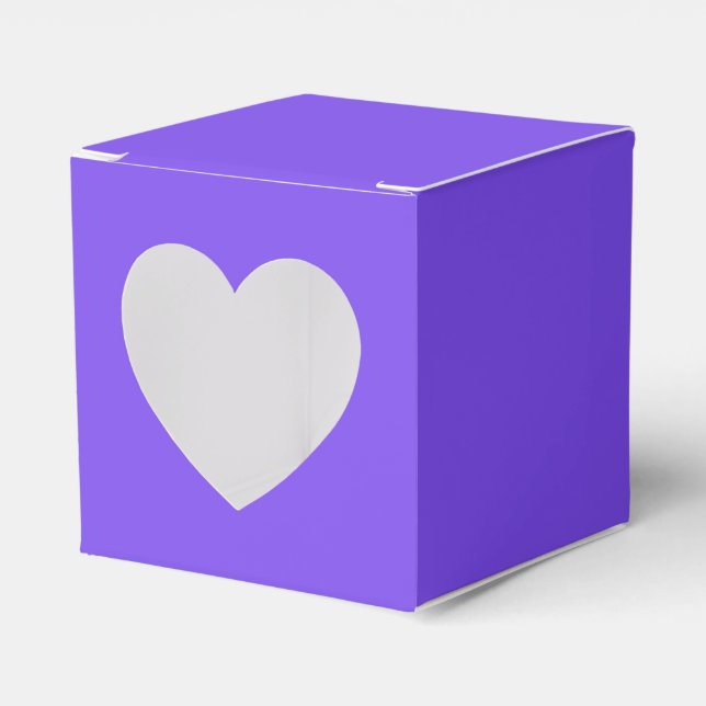 Lila Herz-Gastgeschenk Hochzeit Geschenkschachtel (Vorderseite)