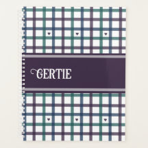 Lila-Herz-Gingham