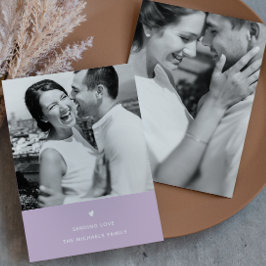 Lila Herz - Gruß Feiertagskarte