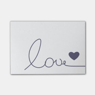Lila Herz-Liebe Post-it Klebezettel