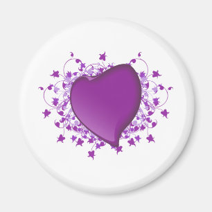 Lila Herz Magnet