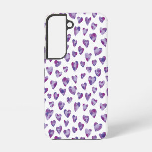 Lila Herz Muster heilen Samsung Galaxy Hülle