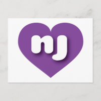 Lila Herz New Jersey - I Liebe nj
