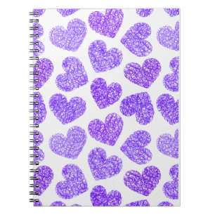Lila-Herz-Notebook Notizblock