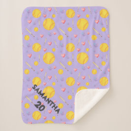 Lila Herz Sherpadecke