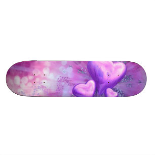 Lila Herz Skateboard