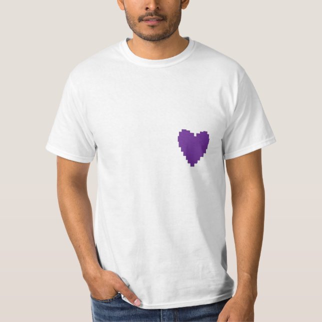 lila Herz T-Shirt (Vorderseite)