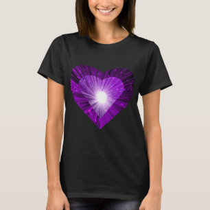 Lila Herz - T - Shirt für Frauen schwarz
