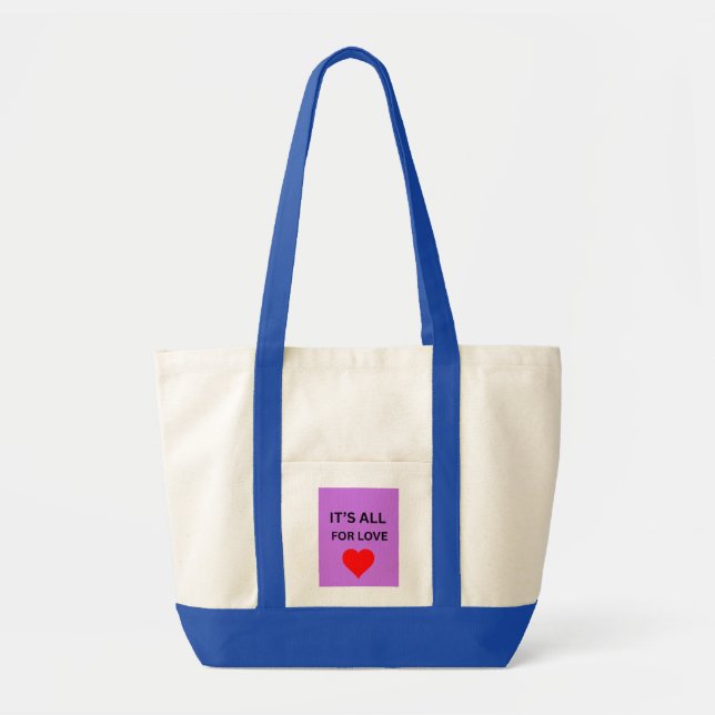 lila Herz-Tasche Tragetasche (Vorne)