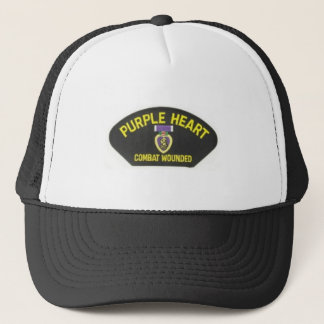Lila Herz Truckerkappe
